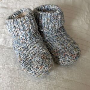 Bombas Toddler Gripper Slipper Bootie Light Blue